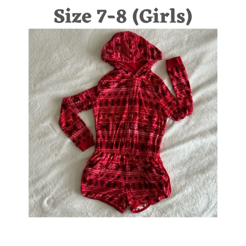 art class Red Patterned Kids Bodysuit, SIZE 7-8